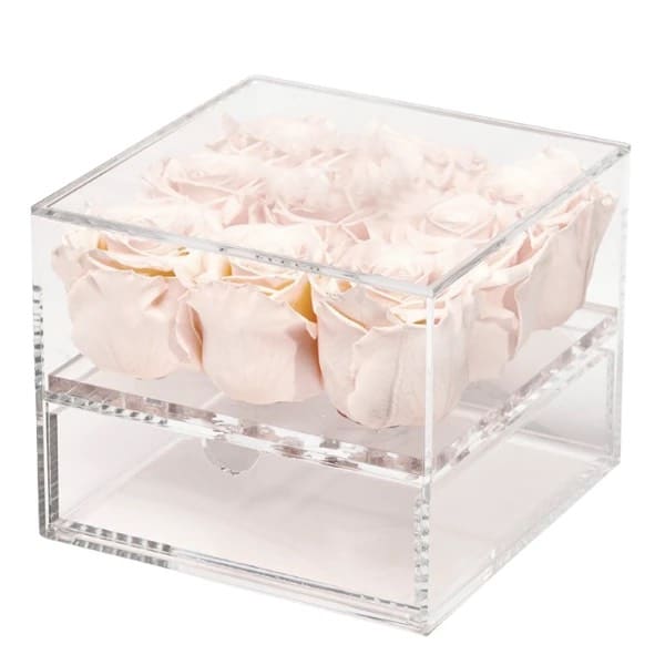 Rose Eternelle en Boite acrylique transparente – coco maison